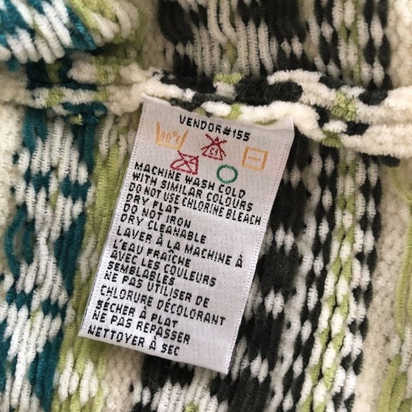 Vintage Cotton Ginny Cowl Neck Fair Isle Sweater Size Large - Picture 8 of 10